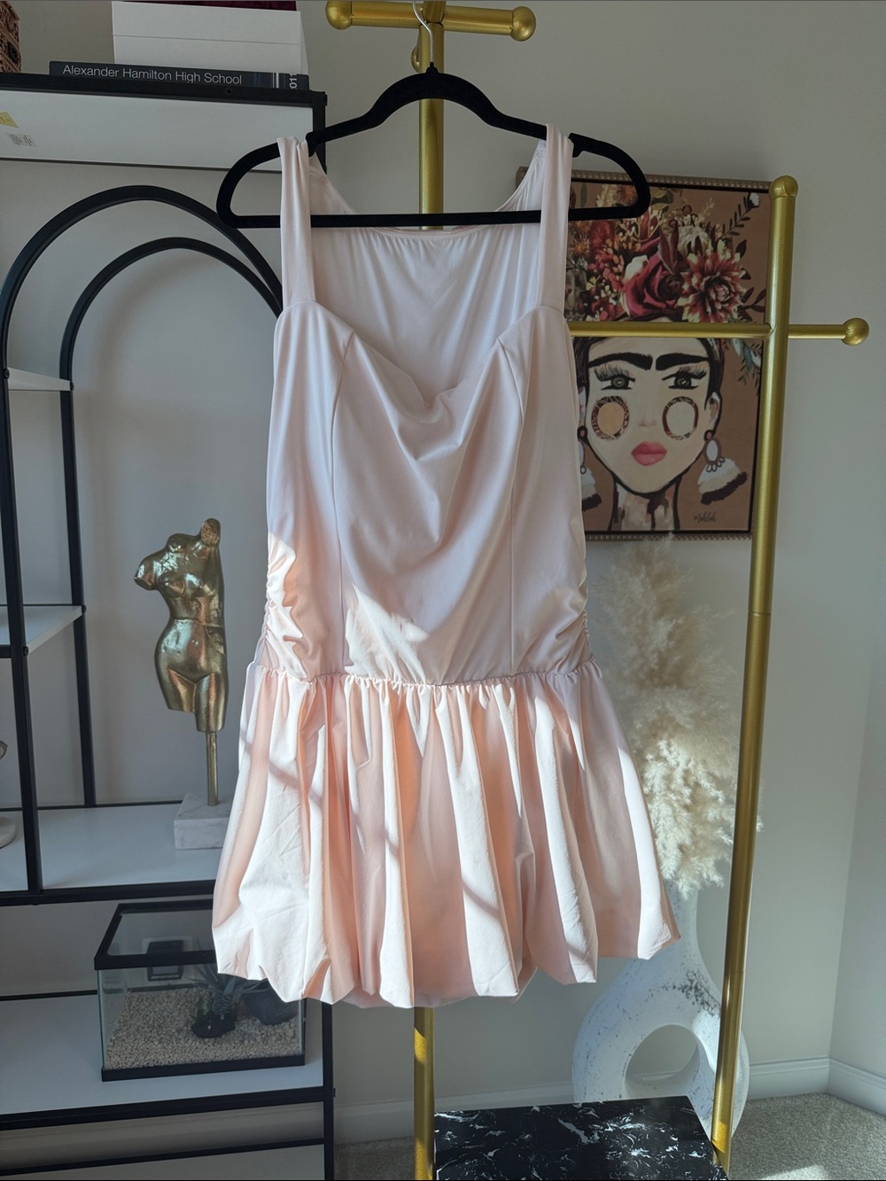 HALARA Light Pink Drop-Waist Mini Dress